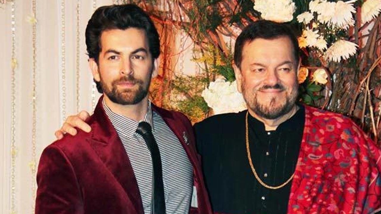 Neil Nitin Mukesh with his father