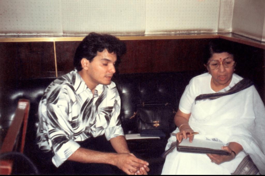 Lalit Pandit with Lata Mangheshkar